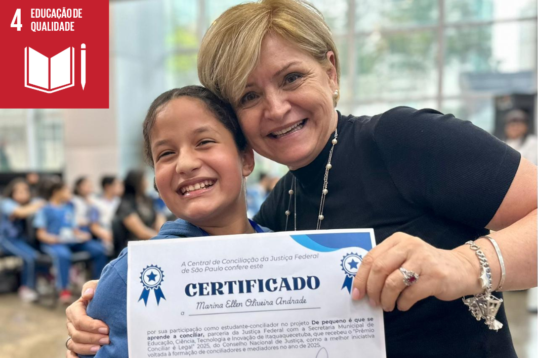 Estudantes de Itaquá visitam TRF3 e participam de cerimônia da Semana Nacional da Conciliação